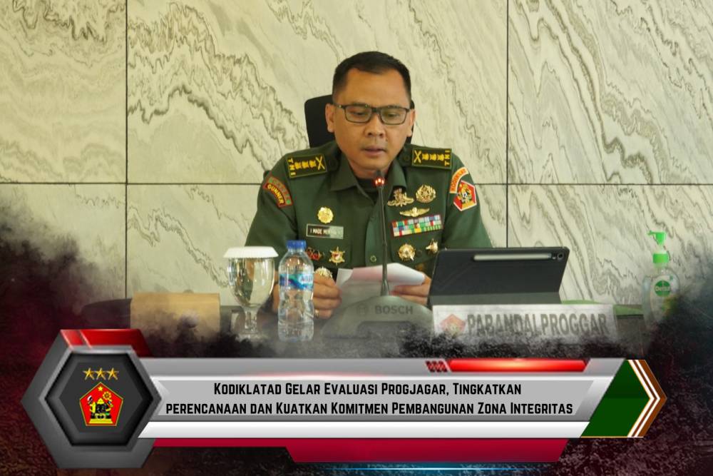 Kodiklatad Gelar Evaluasi Progjagar, Tingkatkan perencanaan dan Kuatkan Komitmen Pembangunan Zona Integritas