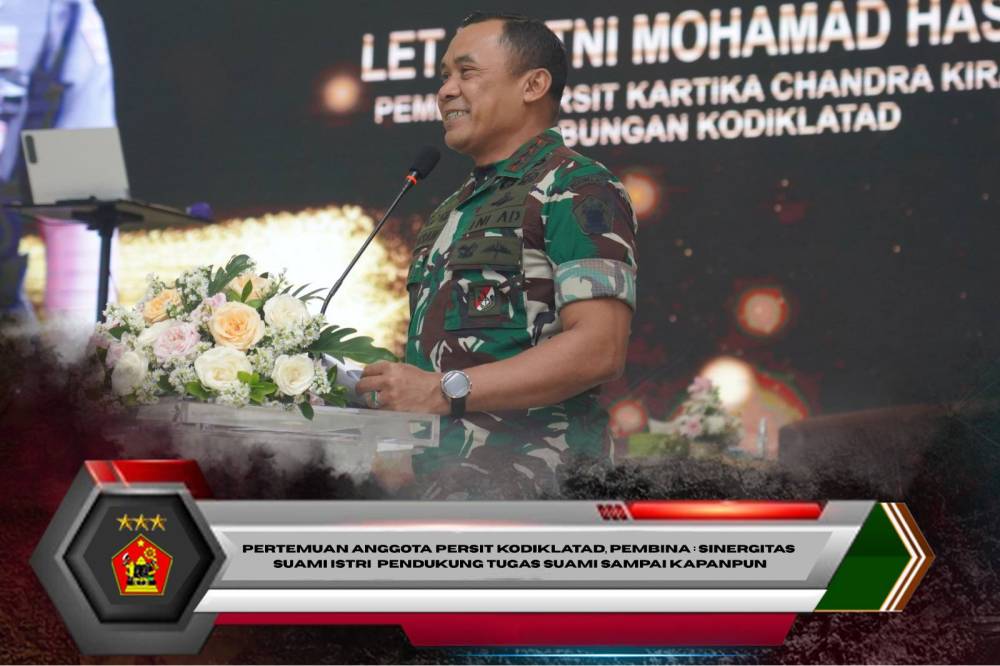 Pertemuan Anggota Persit Kodiklatad, Pembina : Sinergitas Suami Istri Pendukung Tugas Suami Sampai Kapanpun