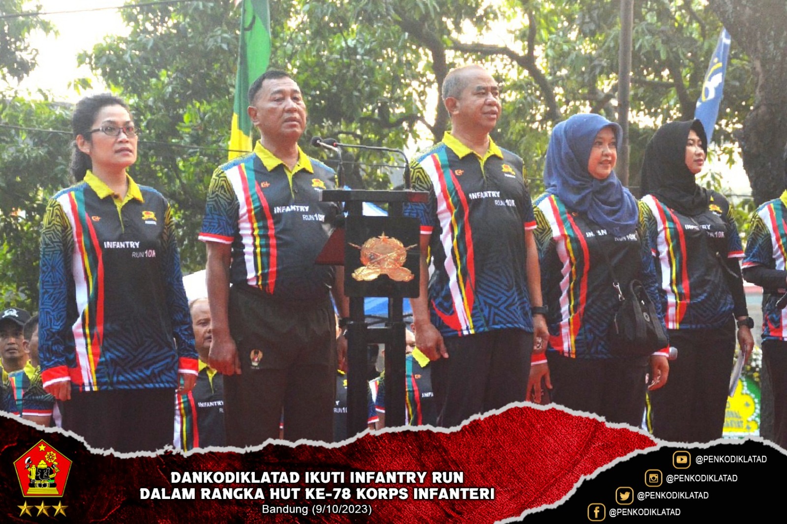 Dankodiklatad Ikuti Infantry Run Dalam Rangka HUT Ke 78 Korps Infanteri