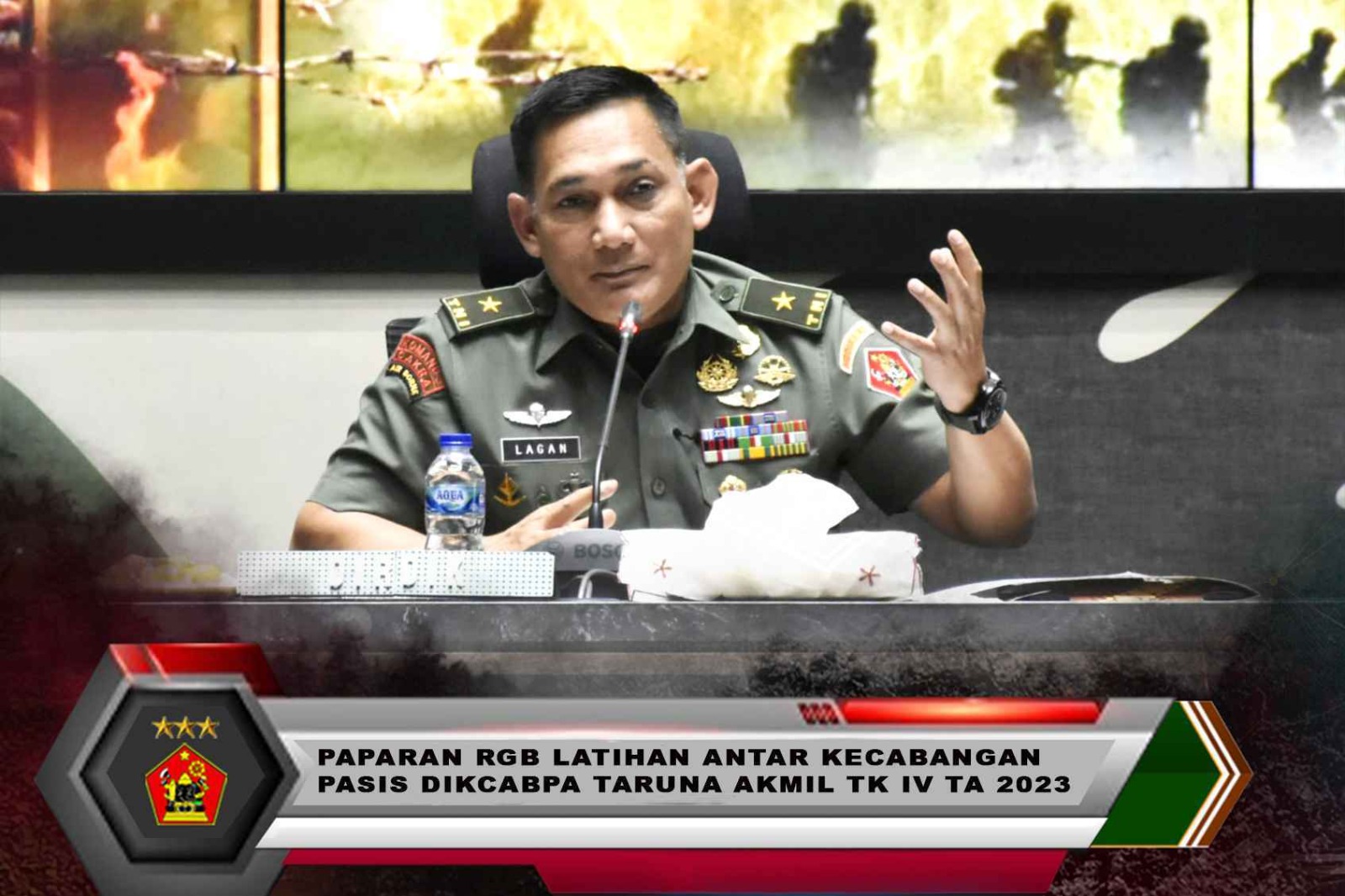 Paparan RGB Latihan Antar Kecabangan Pasis Dikcabpa Taruna Akmil TK IV TA 2023